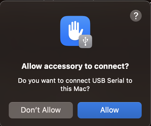 Trust the USB connection